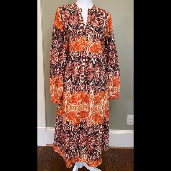 NWT!! ANTHROPOLOGIE ELAYNA MIDI DRESS - Picture 4 of 15
